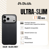 PITAKA - Ultra-Slim Case For iPhone 17 Pro Max - Black/Grey