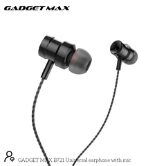 GADGET MAX - B721 3.5mm In-Ear Universal Buddy Wired Earphone - Black