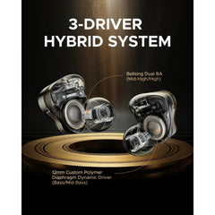 Soundpeats - H3 Bluetooth Wireless Earbuds - Black