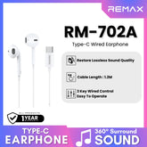 REMAX - RM-702A Type-C Wired Earphone - White
