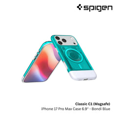 Spigen - Classic C1 Magfit Case For iPhone 17 Pro Max - Bondi Blue