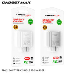 GADGET MAX - PD101 20W PD Type- C Charger - White