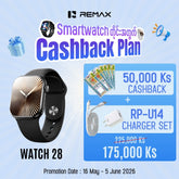 REMAX - Watch 28 Intergrated Smart Watch - Black