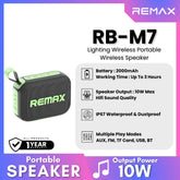 REMAX - RB-M7 Lighting Wireless Portable Bluetooth Speaker - Grey