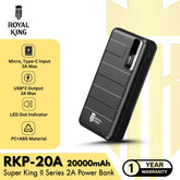 ROYAL KING - RKP-20A 20000mAh Super King II Series Power Bank ( 2A ) - Black