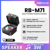 REMAX - RB-M71 Boxy Portable Wireless Bluetooth Speaker - Black