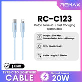 REMAX - RC-C123 C-L Dofon Series Type-C To Lightning Fast Charging Data Cable ( 20W ) - Blue