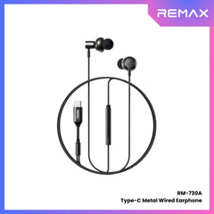 REMAX - RM-730A Type-C Metal Wired Earphone - Tarnish
