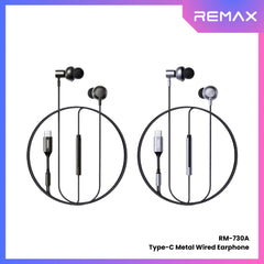 REMAX - RM-730A Type-C Metal Wired Earphone - Tarnish