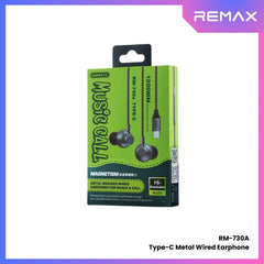 REMAX - RM-730A Type-C Metal Wired Earphone - Tarnish
