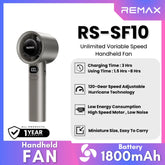 REMAX - RS-SF10 Unlimited Variable Speed Handheld Fan (1800mAh) - Grey