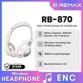REMAX - RB-870 Open ENC Bluetooth Wireless Headphone - Grey