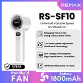 REMAX - RS-SF10 Unlimited Variable Speed Handheld Fan (1800mAh) - Silver