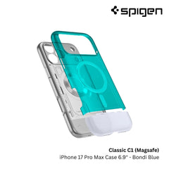 Spigen - Classic C1 Magfit Case For iPhone 17 Pro Max - Bondi Blue