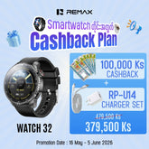REMAX - Watch 32 Sporty GPS high-precision Positioning Smart Watch - Tarnish