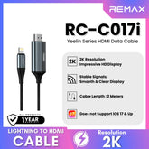 REMAX - RC-C017i Yeelin Series Lightning To HDMI Data Cable ( 2K ) - Tarnish