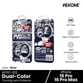 WEKOME - WTPC-012 KinKong Dual-Color Camera Lens Protector - iPhone 16 Pro / 16 Pro Max ( Silver )