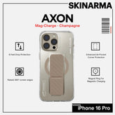 SKINARMA - iPhone 16 Pro 6.3" AXON Mag-Charge and Grip-Stand Case - Champagne