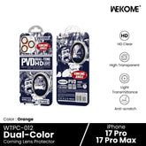 WEKOME - WTPC-012 KinKong Dual-Color Camera Lens Protector - iPhone 17 Pro / 17 Pro Max ( Orange )