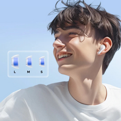 SOUNDPEATS - Clear Bluetooth Wireless Earbuds - Beige