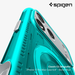Spigen - Classic C1 Magfit Case For iPhone 17 Pro Max - Bondi Blue