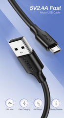 UGREEN - US289 USB 2.0A to Micro Cable 1M - Black
