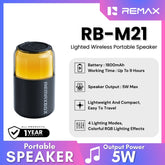 REMAX - RB-M21 Lighted Wireless Portable Speaker (5W) - Black