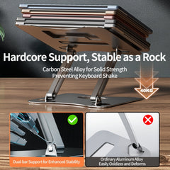 RTAKO - RS-CP75A Dual-Layer Carbon Steel Laptop Stand