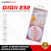 GADGET MAX - GIGII-232 3.5mm Judy & Bear Series Wired Earphone - White