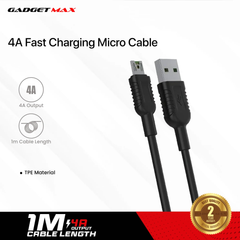 GADGET MAX MICRO FAST CHARGING CABLE (4A) MICRO WITH TPE MATERIAL(1000mm)