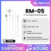 REMAX - RM-05 3.5mm In-Ear Metal Wired Earphone - White