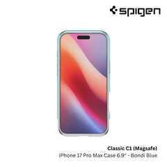 Spigen - Classic C1 Magfit Case For iPhone 17 Pro Max - Bondi Blue
