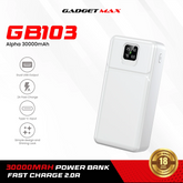 GADGET MAX - GB103 Alpha Series 30000mAh Power Bank - White