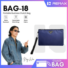 REMAX - BAG-18 Portable Business Clutch Bag - Blue