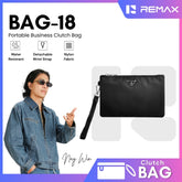 REMAX - BAG-18 Portable Business Clutch Bag - Black