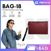 REMAX - BAG-18 Portable Business Clutch Bag - Red
