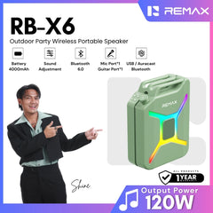 REMAX - RB-X6 Outdoor Party Portable Speaker ( 120W ) - Green