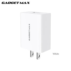 GADGET MAX - GC01 Single USB Port QC 3.0 Charger (18W) - White