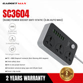 GADGET MAX - SC3604 Power Socket 3.4A Auto Max (6 USB , 3 PS)