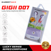 GADGET MAX - GIGII-007 3.5mm Lucky Series Wired Earphone - Purple