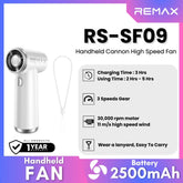 REMAX - RS-SF09 Handheld Cannon High Speed Fan (2500mAh) - White