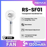 REMAX RS-SF01 Transparent Handheld Fan - Clear