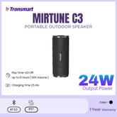 TRONSMART - Mirtune C3 Portable Bluetooth Wireless Outdoor Speaker - Black