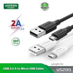 UGREEN - US289 USB 2.0A to Micro Cable 1M - Black