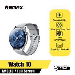 REMAX Watch 10 Chivei Amoled Display Smart Watch(Silver)