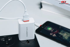 GADGET MAX - GM2020 Micro Cable Quick Charger Set (3A) - White