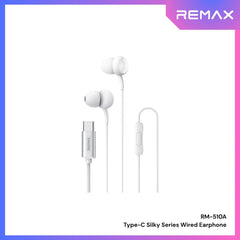 REMAX - RM-510A Silky Series Type-C Wired Earphone - Red
