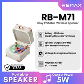 REMAX - RB-M71 Boxy Portable Wireless Bluetooth Speaker - Beige