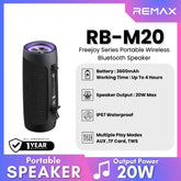 REMAX RB-M20 Freejoy Series Portable Wireless Bluetooth Speaker - Black