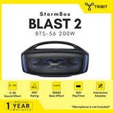 TRIBIT - BTS-56 Storm Box Blast 2 Portable Wireless Speaker - Black